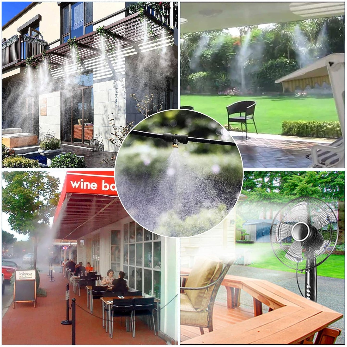 Misting Cooling System – For Garden, Backyard & BBQ