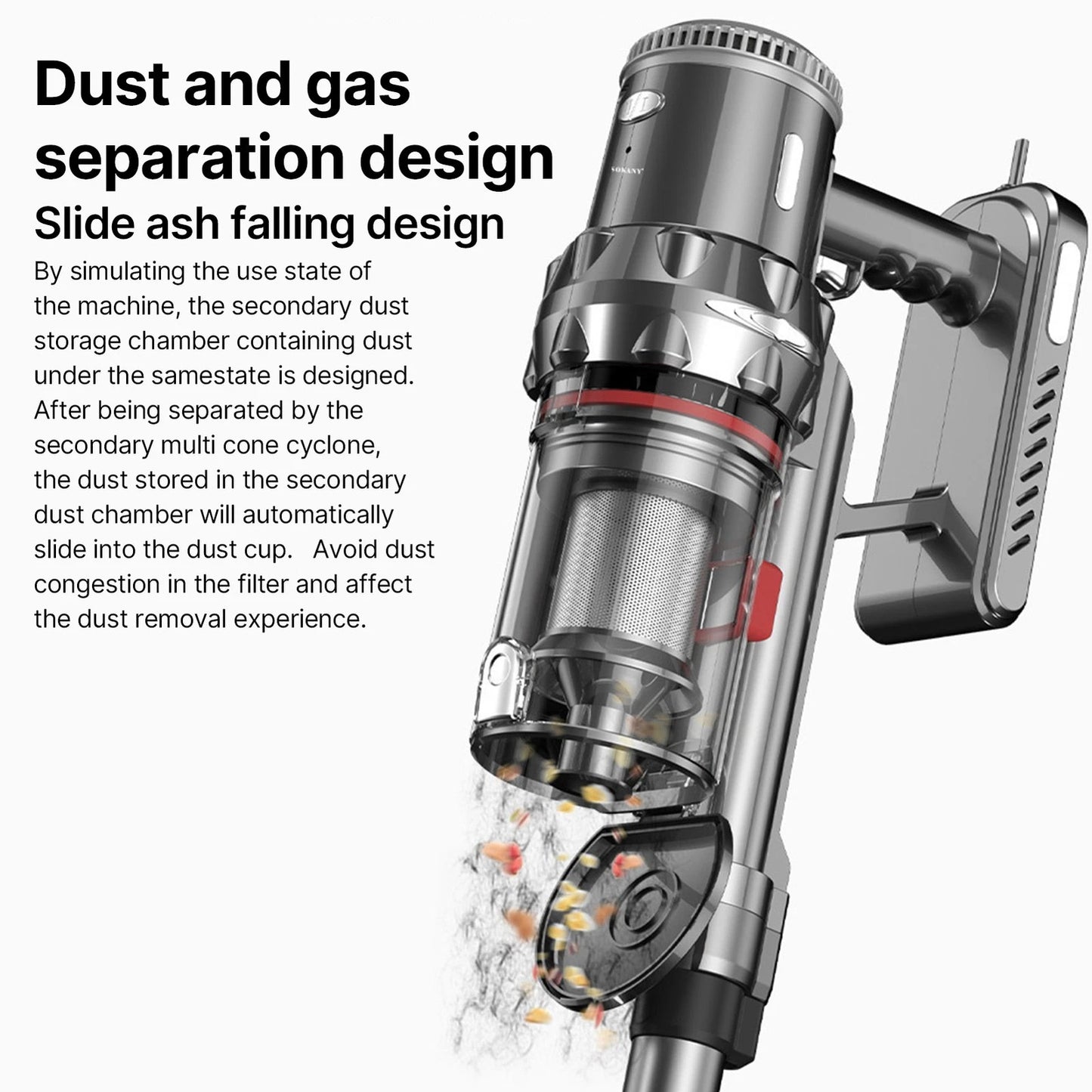 Sokany 16V Handheld Stick Vacuum – Lightweight Power Suction