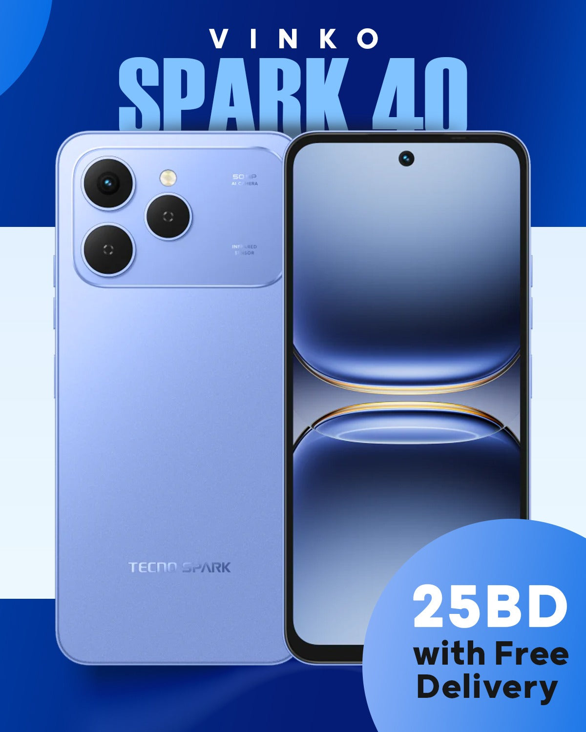 Spark 40 – 6.78" AMOLED Display | 6GB RAM, 128GB Storage | 5200mAh Battery