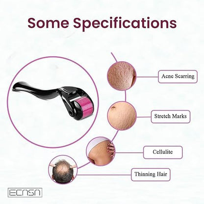 Derma Roller 0.5mm – 540 Titanium Needles for Skin & Hair – Men & Women – Bahrain