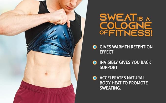 Sweat Shaper Men’s Slimming Sauna Tank Top – Workout Compression Vest