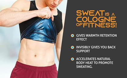 Sweat Shaper Men’s Slimming Sauna Tank Top – Workout Compression Vest