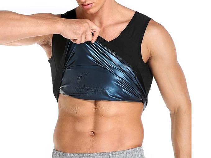 Sweat Shaper Men’s Slimming Sauna Tank Top – Workout Compression Vest