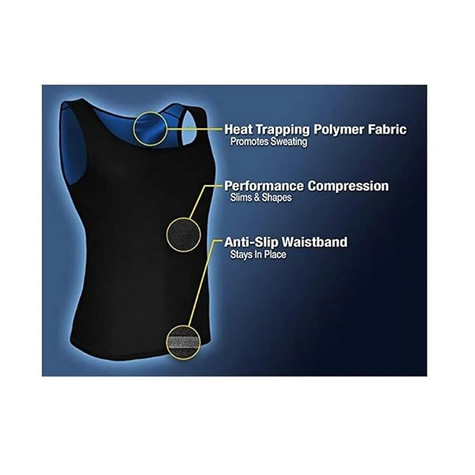 Sweat Shaper Men’s Slimming Sauna Tank Top – Workout Compression Vest