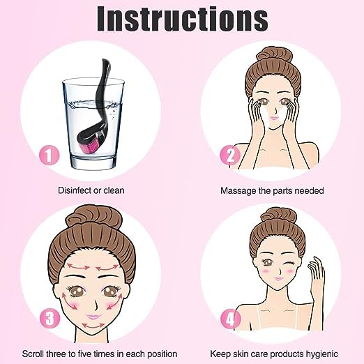 Derma Roller 0.5mm – 540 Titanium Needles for Skin & Hair – Men & Women – Bahrain