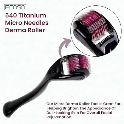 Derma Roller 0.5mm – 540 Titanium Needles for Skin & Hair – Men & Women – Bahrain