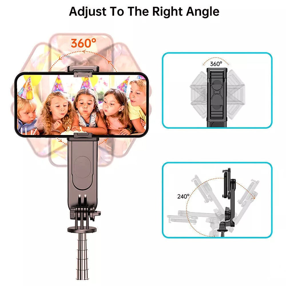 Selfie Stick Tripod Stand with Bluetooth Remote | Adjustable & Portable for Perfect Shots
