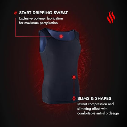 Sweat Shaper Men’s Slimming Sauna Tank Top – Workout Compression Vest