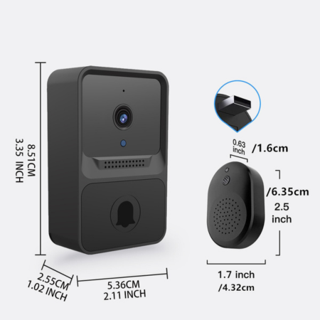 Wireless Doorbell with WiFi HD Camera – Night Vision