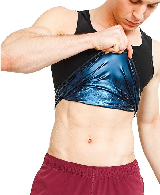 Sweat Shaper Men’s Slimming Sauna Tank Top – Workout Compression Vest