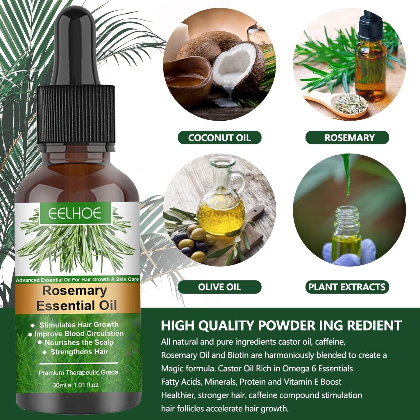 Rosemary Hair Growth Oil – Anti Hair Loss & Scalp Nourishing Solution