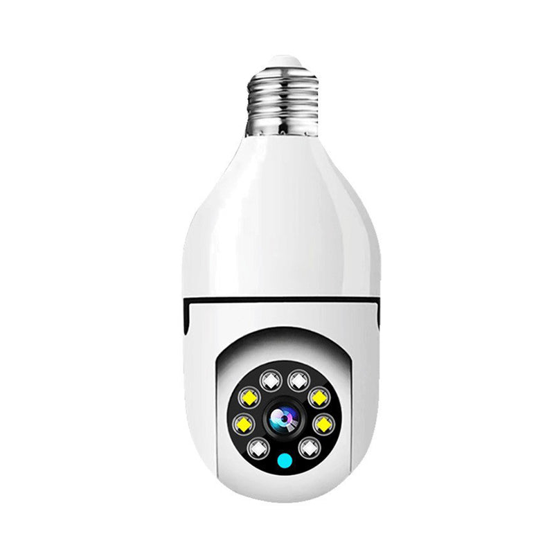 Bulb WiFi Surveillance Camera – 360° Security with Night Vision & Auto Tracking