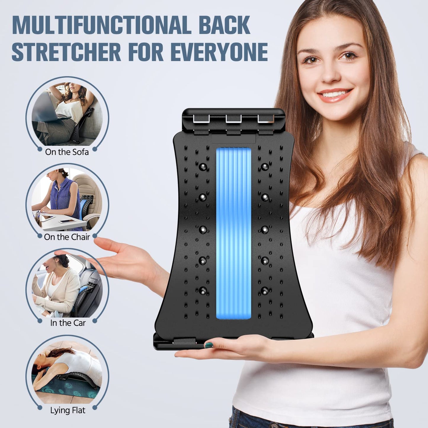 Back Stretcher for Pain Relief – Multi-Level Back Cracker Board