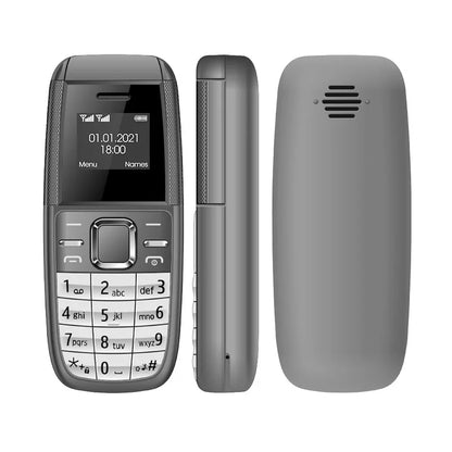 Super Mini 2G GSM Quad Band Cell Phone – Dual SIM, Button Keypad, Pocket-Sized for Elderly