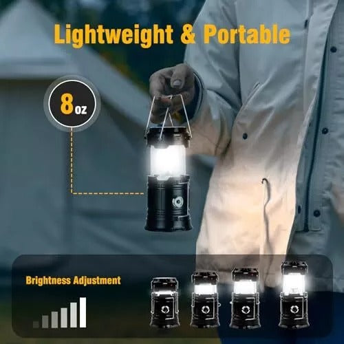 Solar Camping Lantern – USB Rechargeable Emergency Light for Power Outages