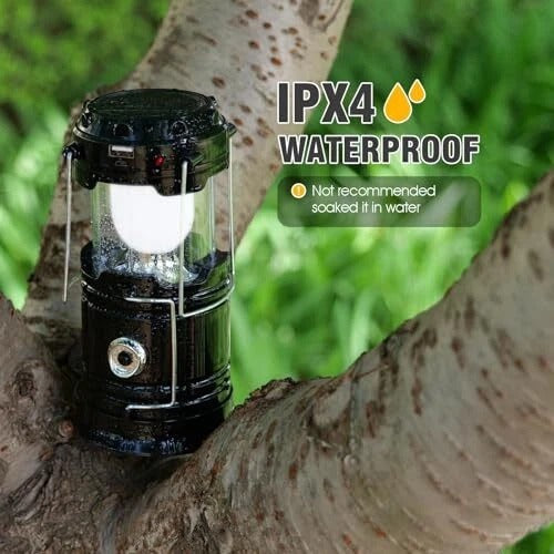 Solar Camping Lantern – USB Rechargeable Emergency Light for Power Outages