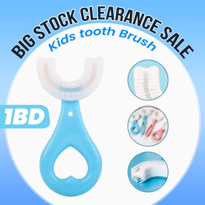 U-Shaped Kids Toothbrush – Soft Silicone 360° Cleaning – 2-Pack for Toddlers & Children