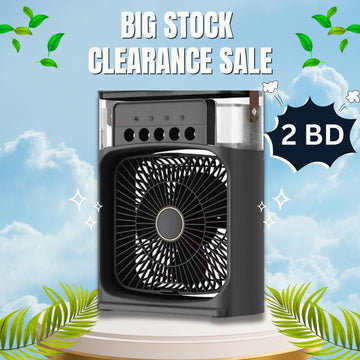 3-in-1 USB Air Cooler Fan – Mini Portable Humidifier with LED Mist & Night Light