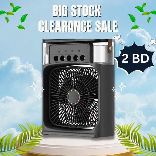 3-in-1 USB Air Cooler Fan – Mini Portable Humidifier with LED Mist & Night Light
