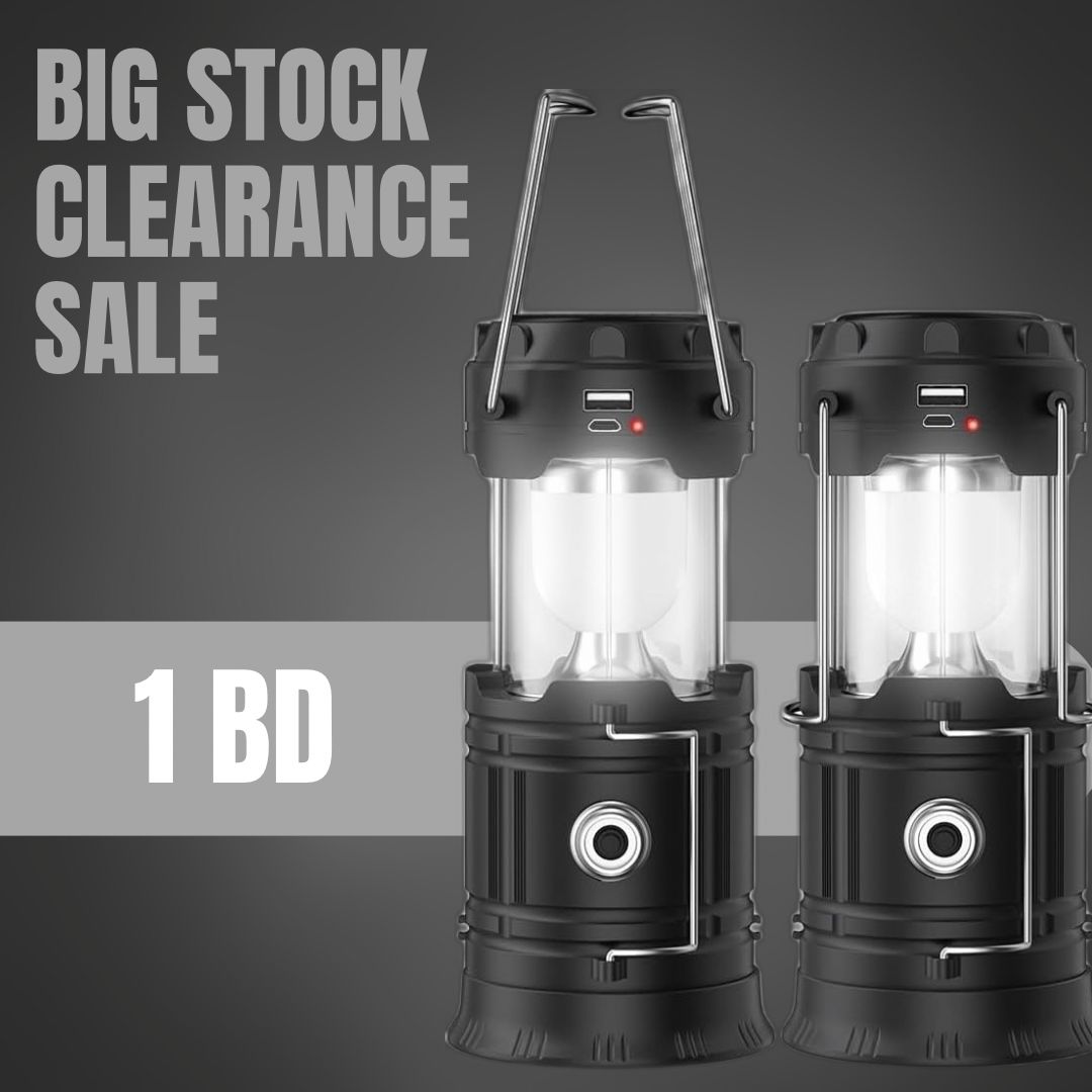 Solar Camping Lantern – USB Rechargeable Emergency Light for Power Outages