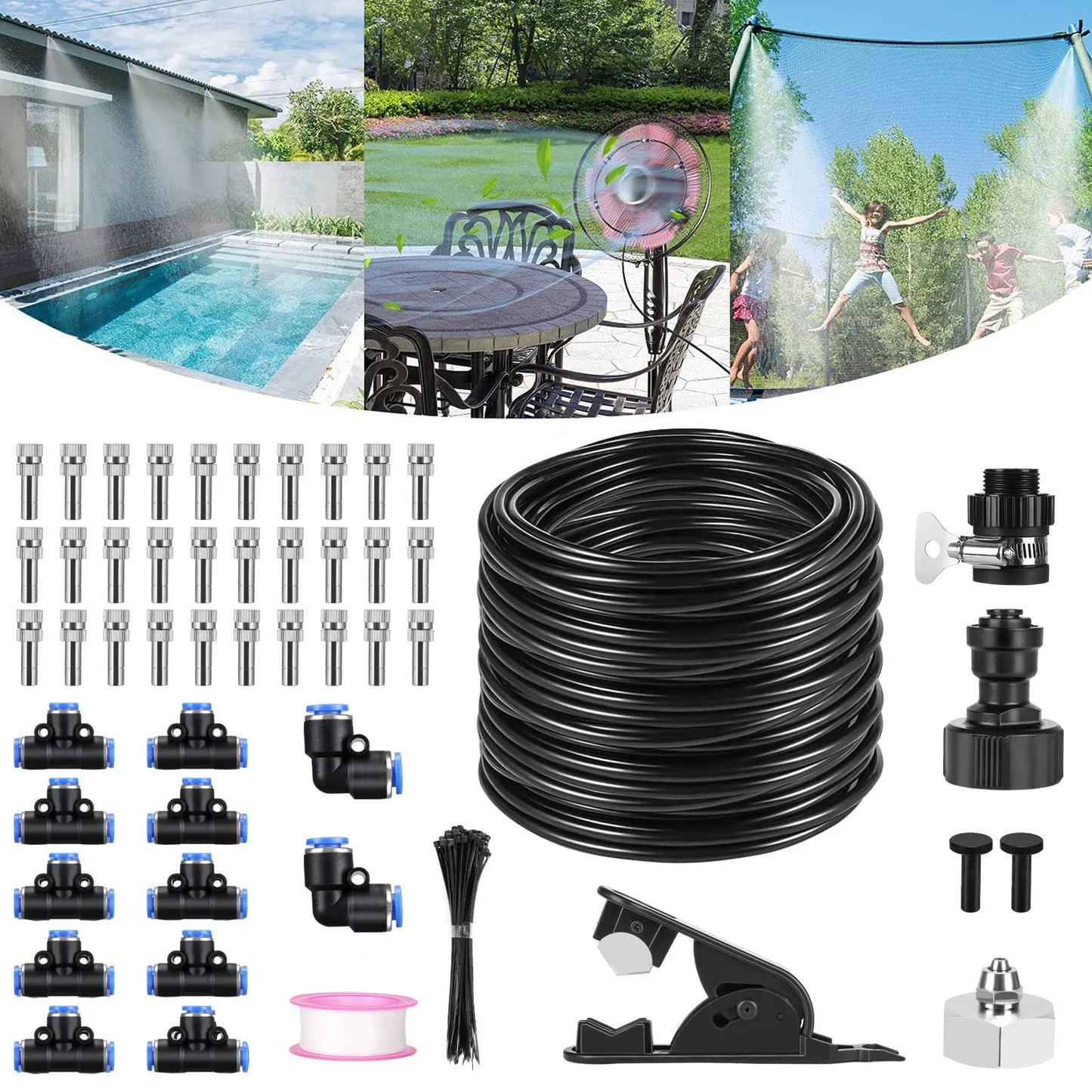 Misting Cooling System – For Garden, Backyard & BBQ