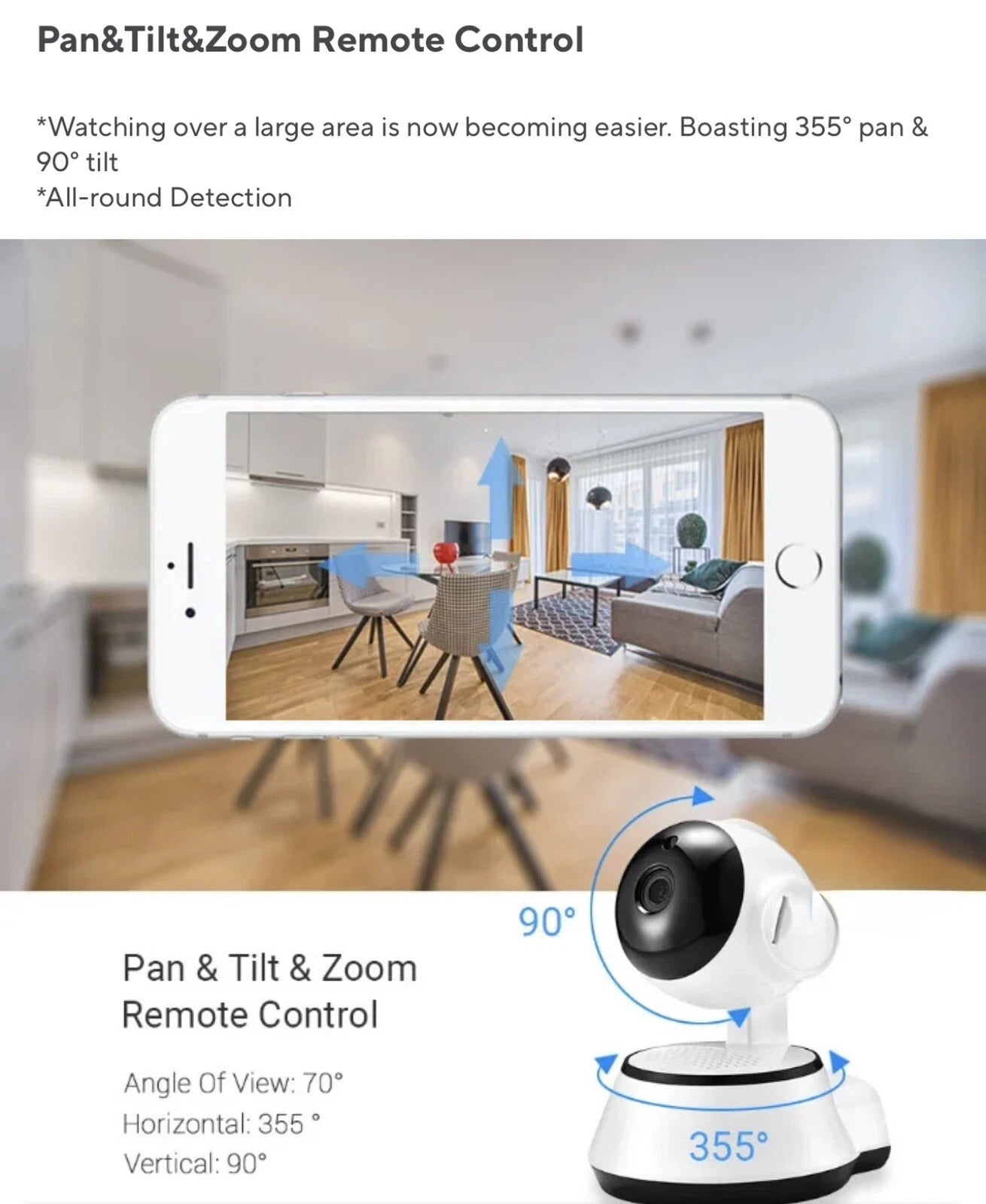 Wireless Baby Monitor Camera with 2-Way Intercom