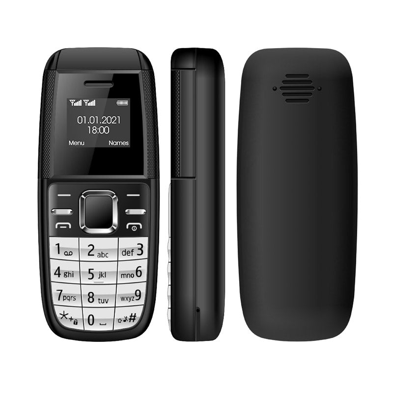 Super Mini 2G GSM Quad Band Cell Phone – Dual SIM, Button Keypad, Pocket-Sized for Elderly