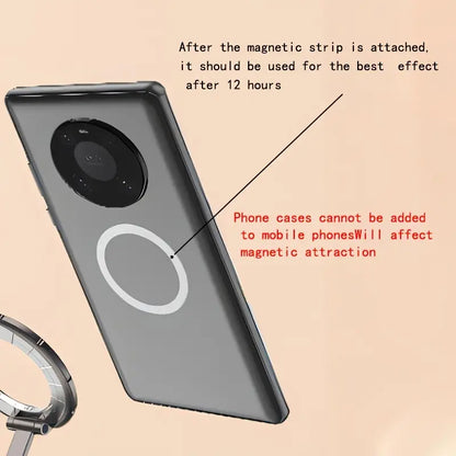 Magnetic Car Phone Holder – 360° Suction Cup Rotating Folding Dashboard Mount