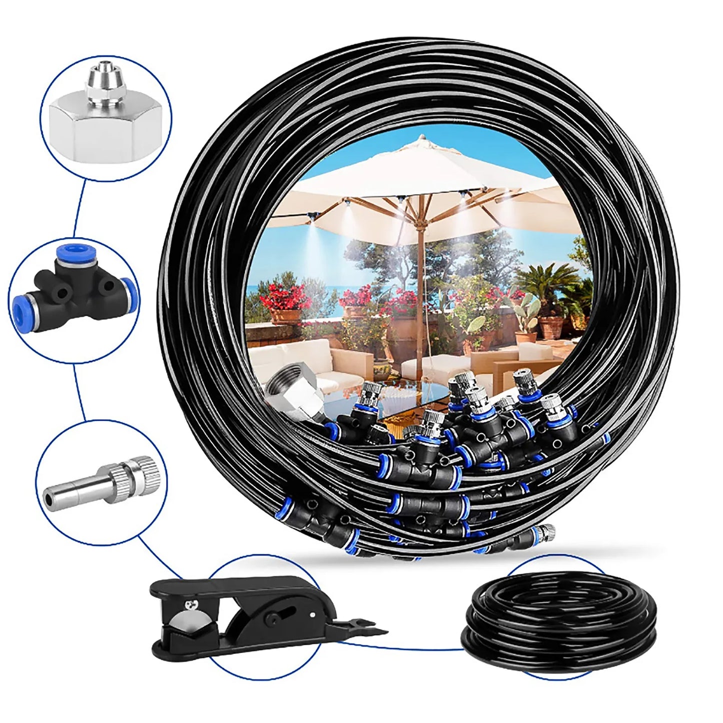 Misting Cooling System – For Garden, Backyard & BBQ