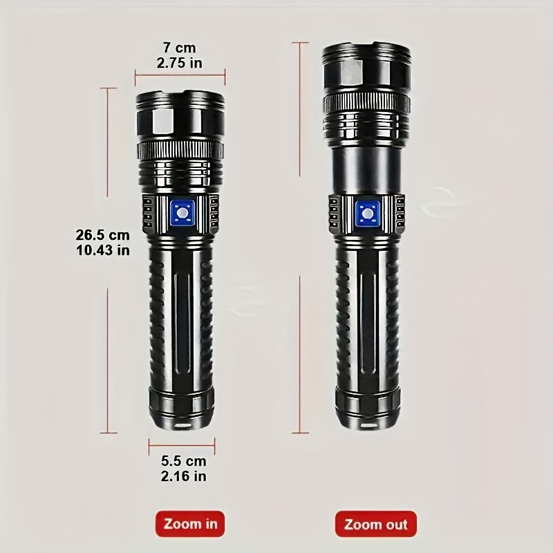 Ultra-Bright LED Flashlight – Aluminum Alloy | Adjustable Beams |