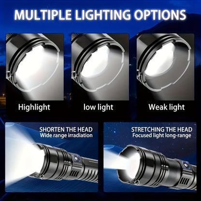 Ultra-Bright LED Flashlight – Aluminum Alloy | Adjustable Beams |