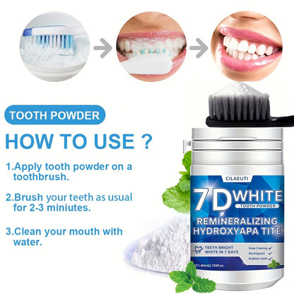 7D WHITE Tooth Powder – Natural Teeth Whitening & Breath Freshener | 50g