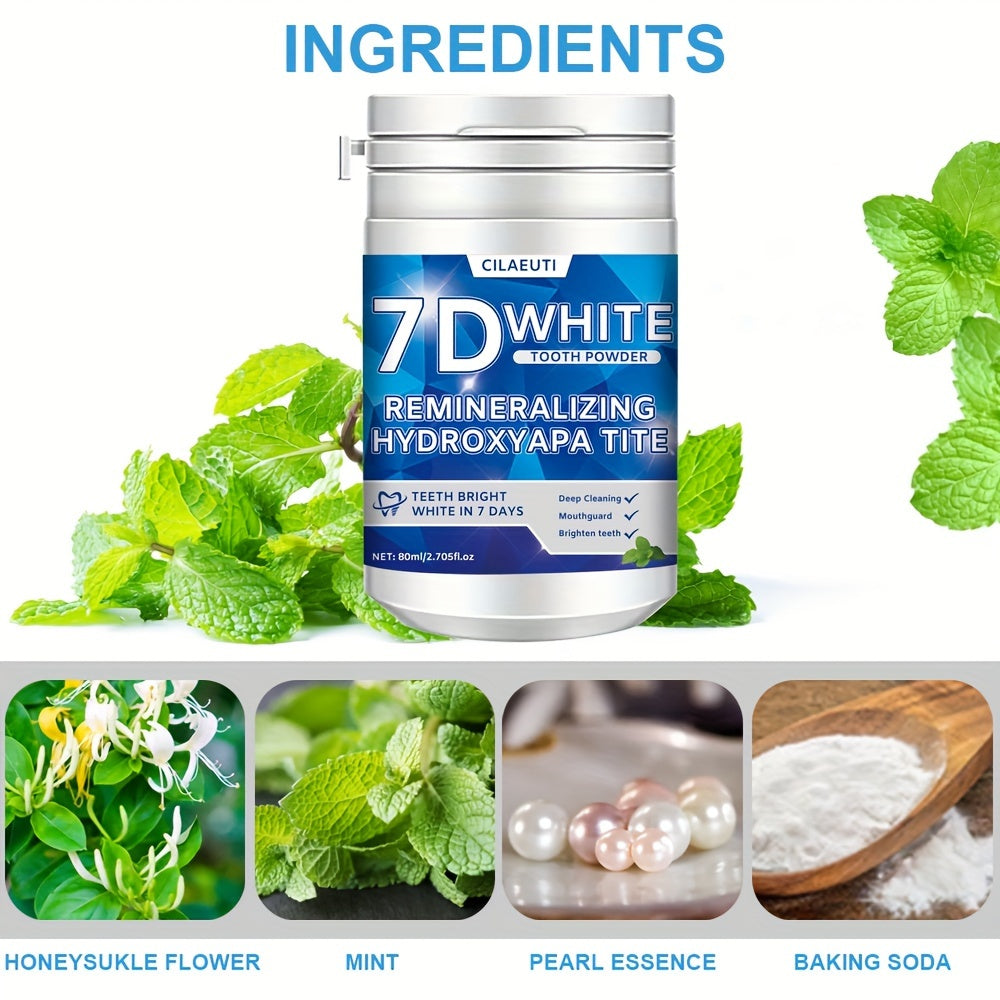 7D WHITE Tooth Powder – Natural Teeth Whitening & Breath Freshener | 50g