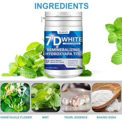 7D WHITE Tooth Powder – Natural Teeth Whitening & Breath Freshener | 50g