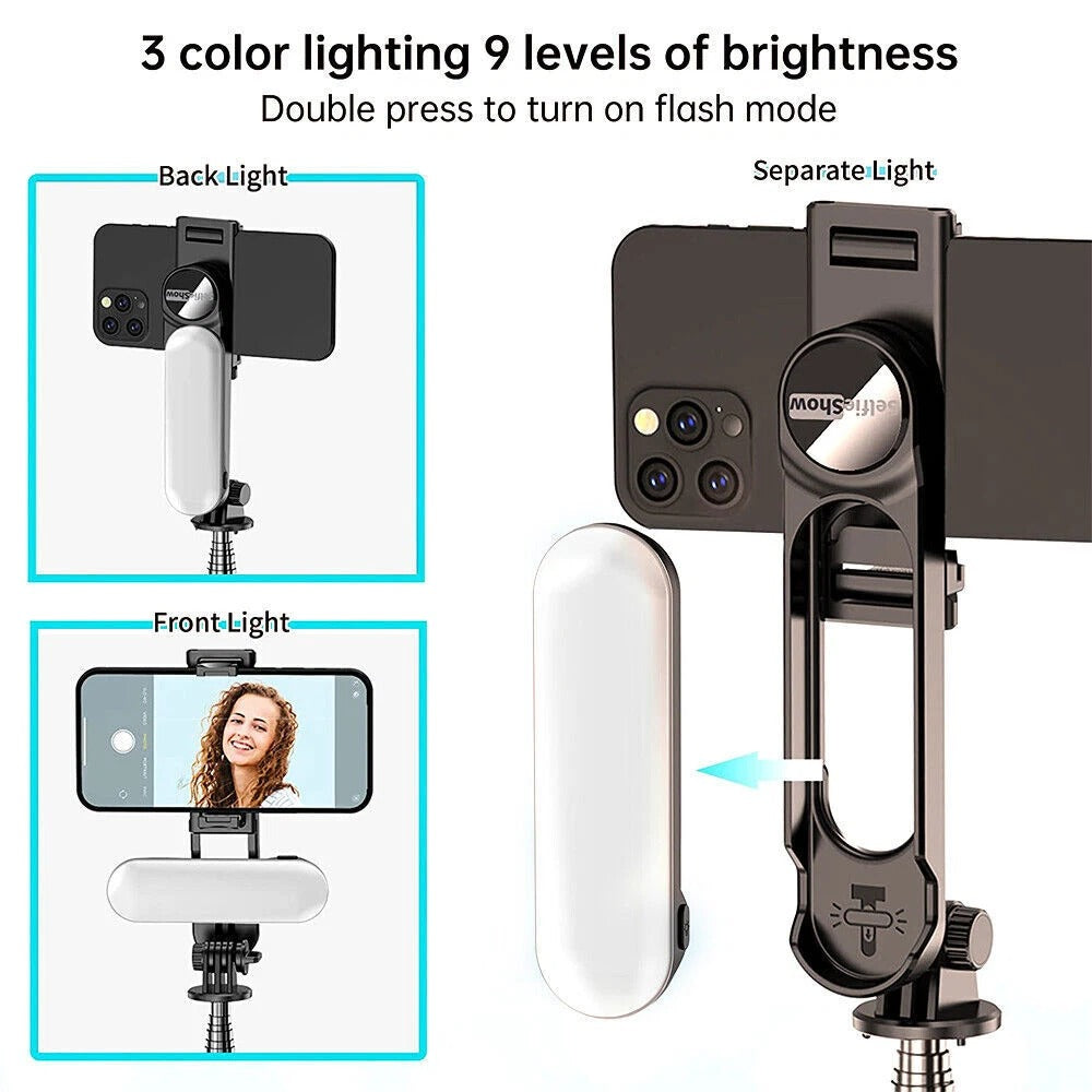 Selfie Stick Tripod Stand with Bluetooth Remote | Adjustable & Portable for Perfect Shots