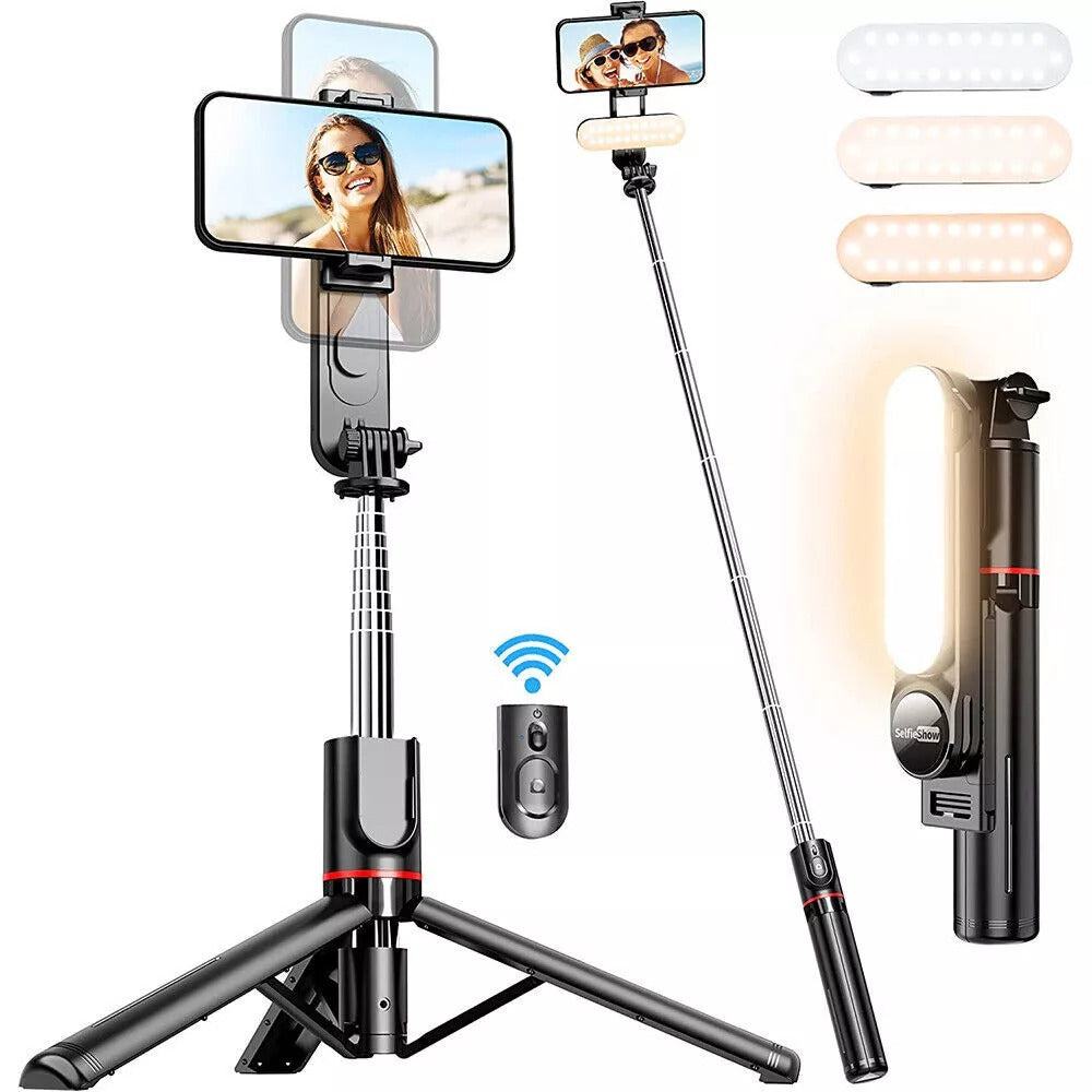 Selfie Stick Tripod Stand with Bluetooth Remote | Adjustable & Portable for Perfect Shots
